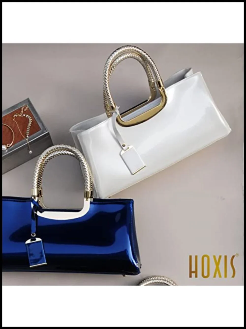 Structured PU Leather Shoulder Handbag with Top Zipper, Removable Strap, Satchel